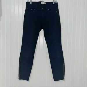 Madewell skinny skinny zip jeans in Rebel wash size 28